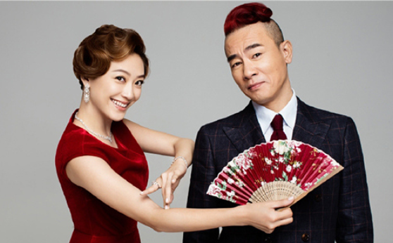 陈小春应采儿结婚七周年 发布恩爱写真婚纱照