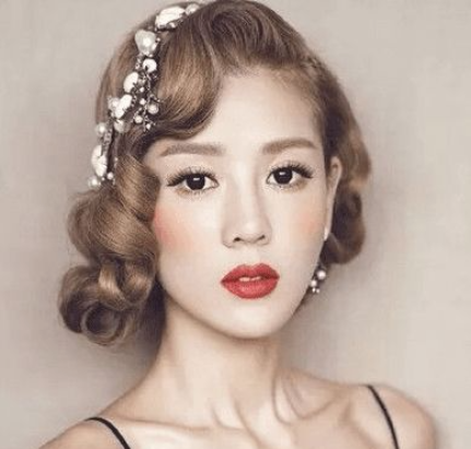 齐耳短发新娘发型图片 韩式新娘发型齐肩