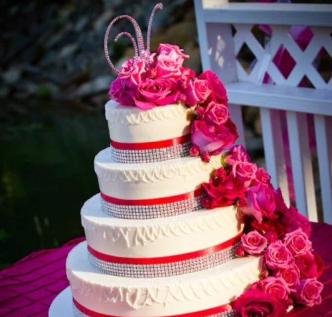 较漂亮的婚礼蛋糕图片 欧式鲜花婚礼蛋糕