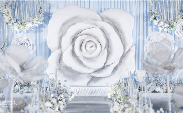 西式白色婚礼主题 白色婚礼现场背景布置