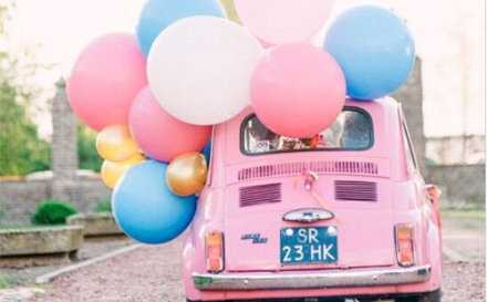 婚车气球装饰图片 婚车气球怎么绑