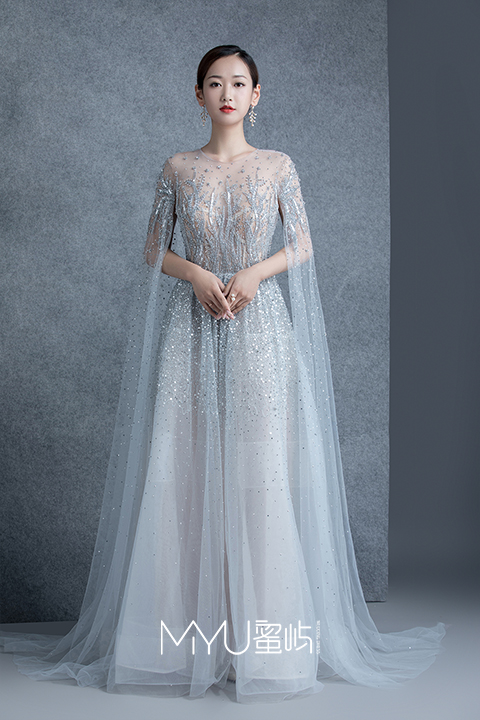 礼服冷艳仙气飘袖礼服