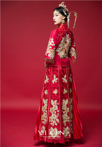 红色新娘礼服图片大全