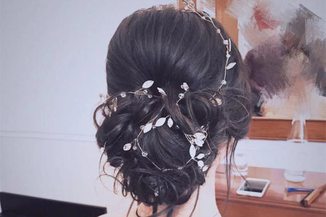 新娘盘头发型图片