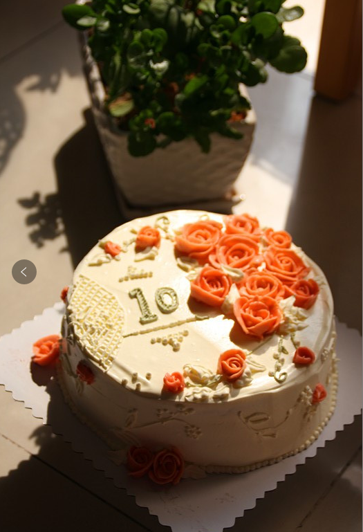 结婚十年蛋糕标语