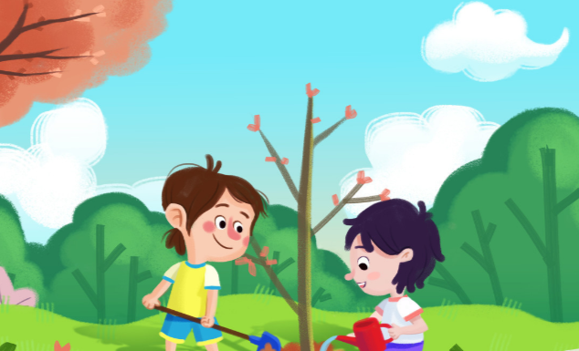 植树节看图写话一年级 一年级语文植树看图说话