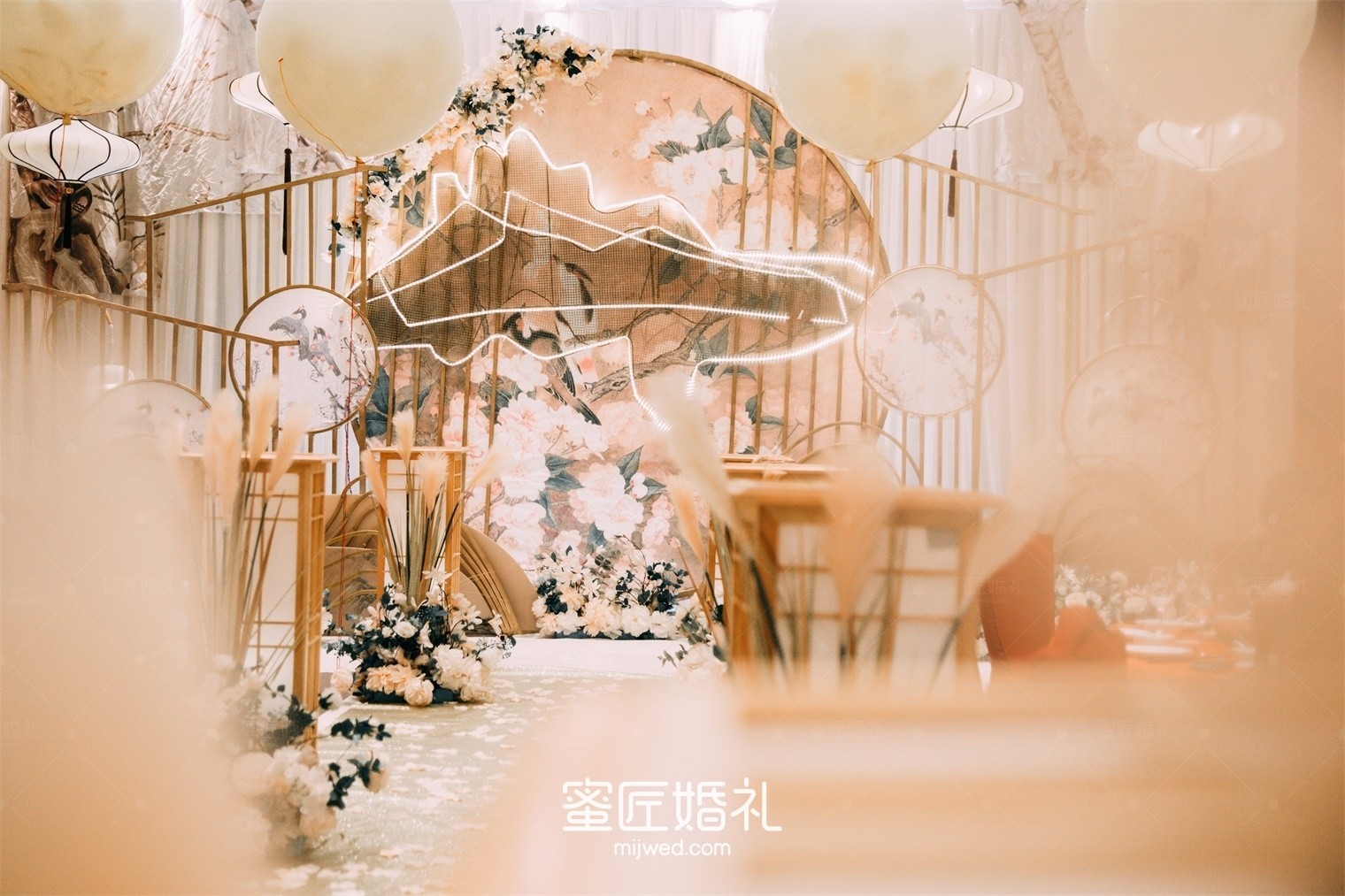 复古婚礼迎宾区布置效果