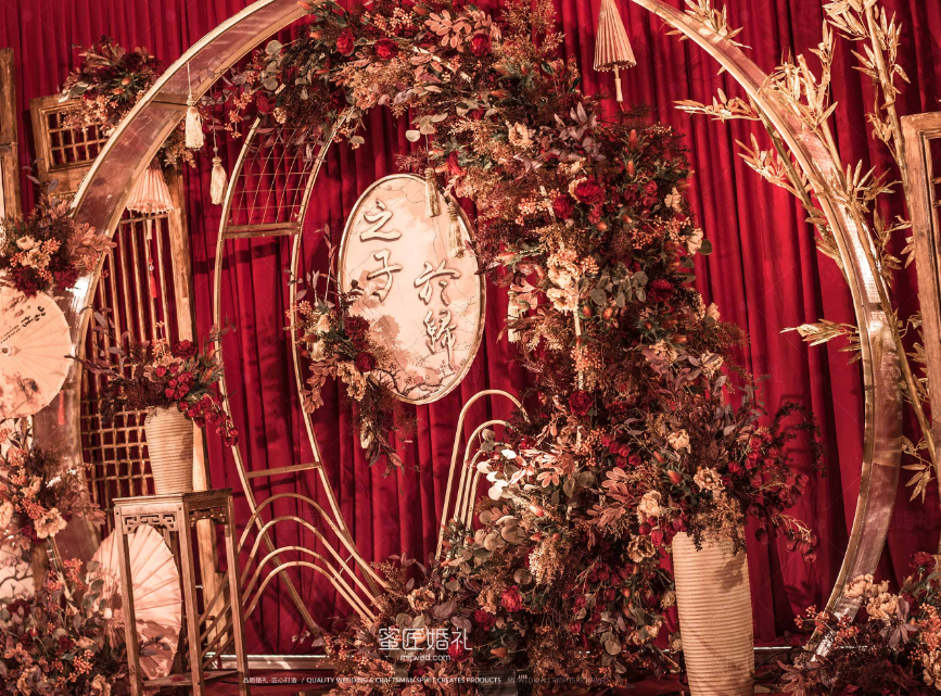 中式婚礼布置现场效果