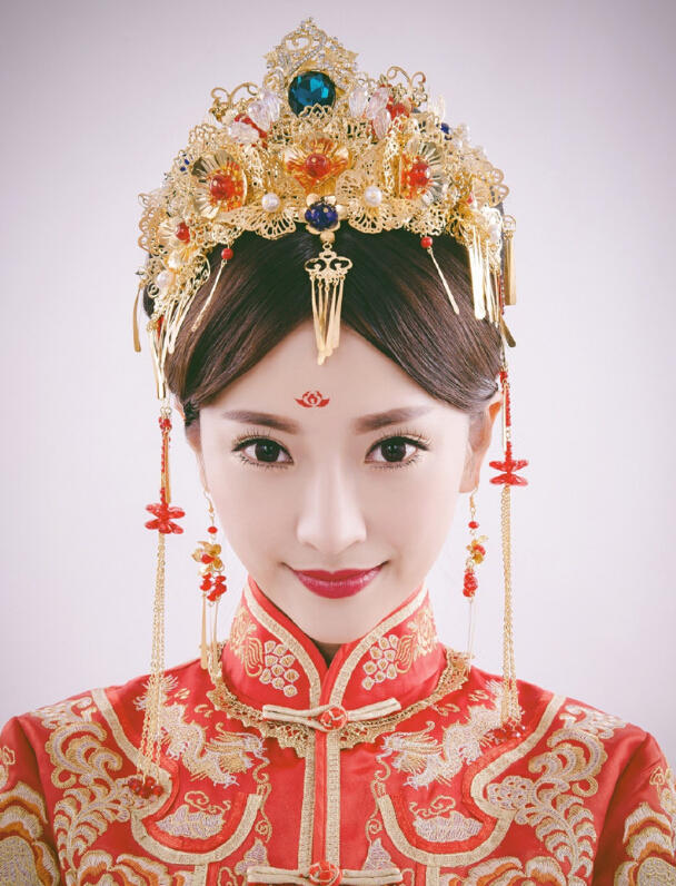 中式新娘发型图解中式新娘发型特征
