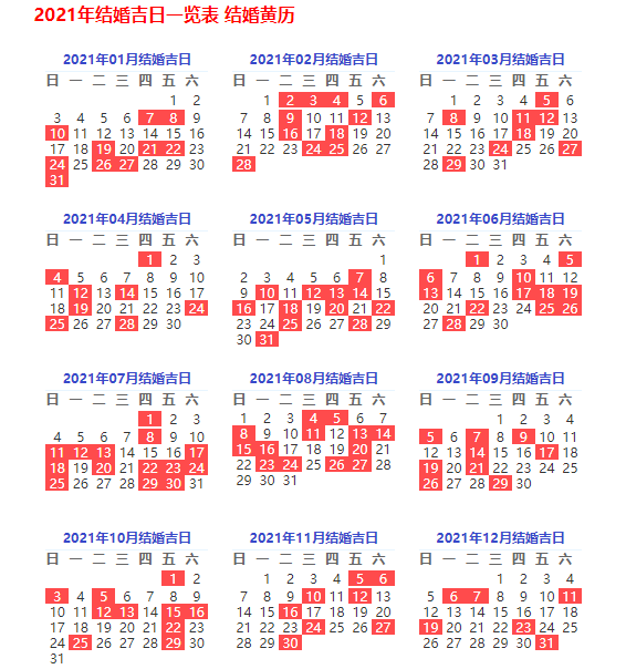 2021年哪天领证好 