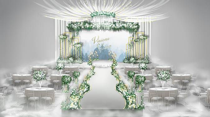 冬季浪漫温馨的婚礼现场布置,温馨浪漫的冬季婚礼现场布置