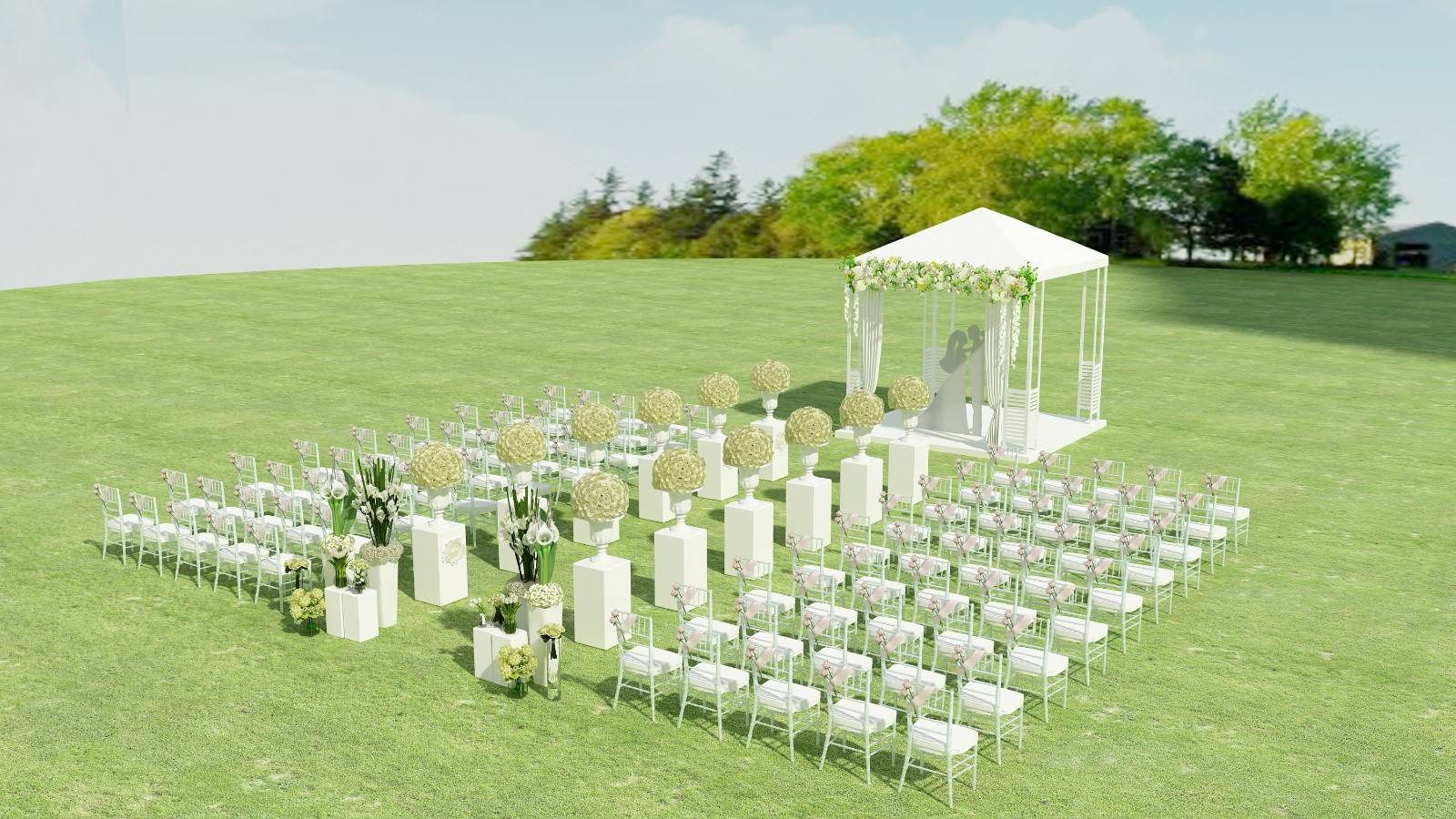 西式草坪婚礼流程户外草坪婚礼流程