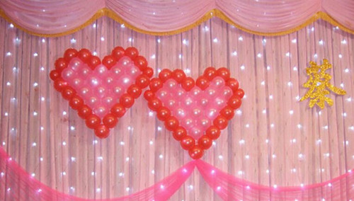 婚房布置气球爱心教程