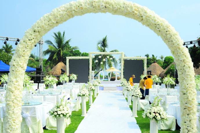 农村户外婚礼布置