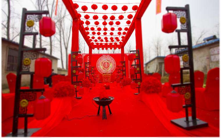 农村院子婚礼现场布置