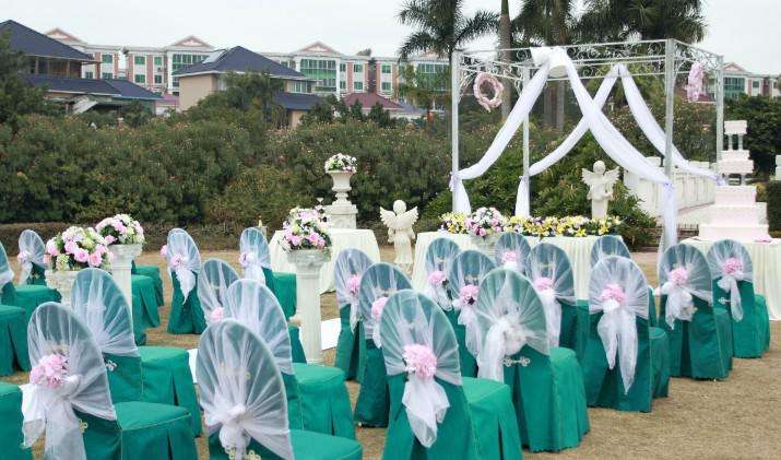 农村露天婚礼布置