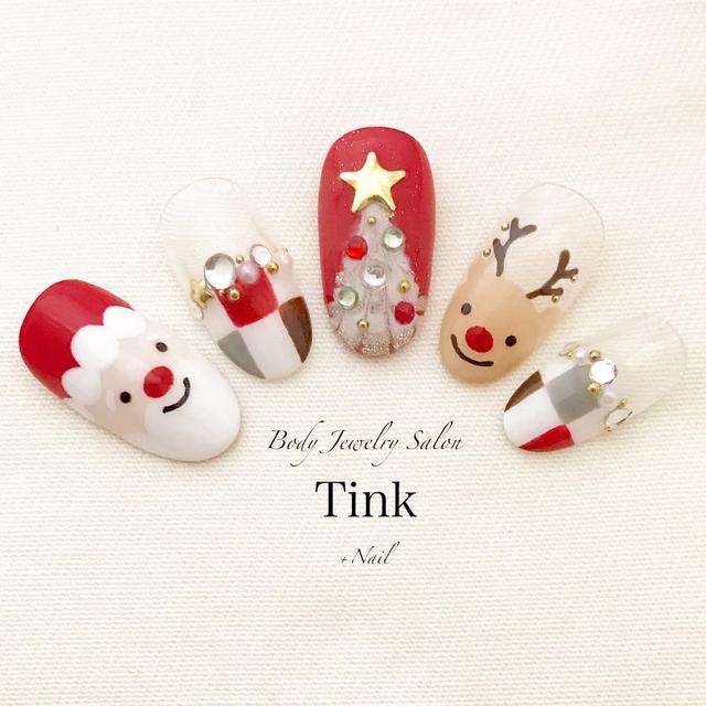 圣诞风美甲图片2020新款式 圣诞节款式美甲图片