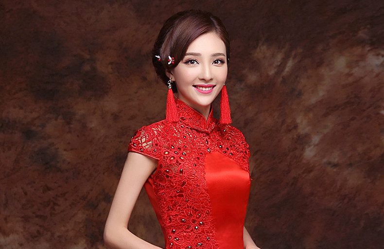 好看的敬酒服图片