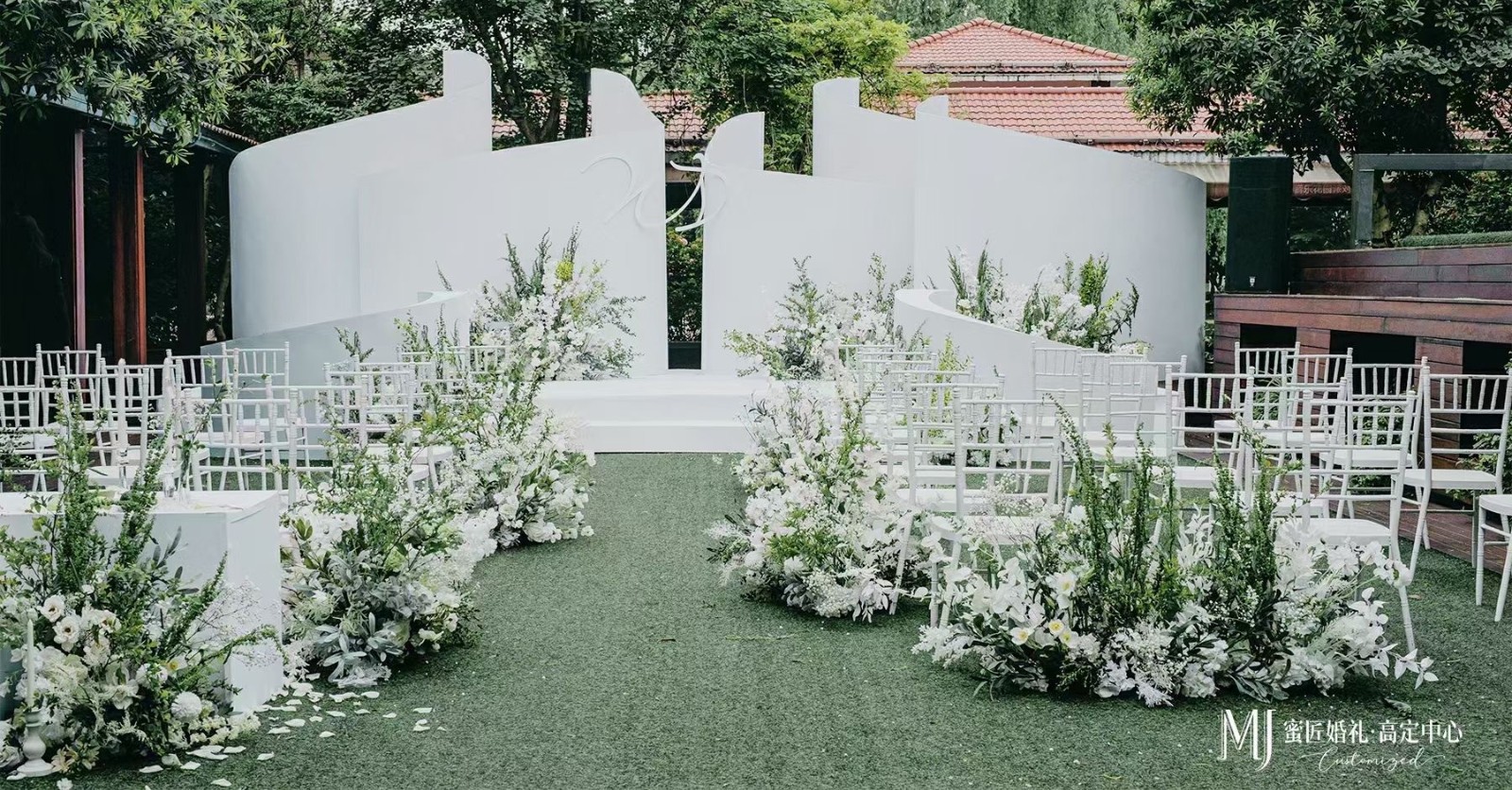 竹溪露天婚礼布置效果图