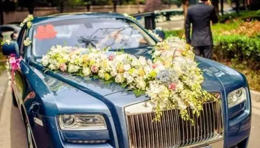 v型婚车扎花教程