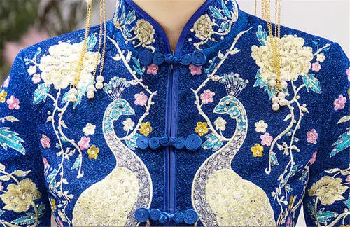 蓝色秀禾服的寓意